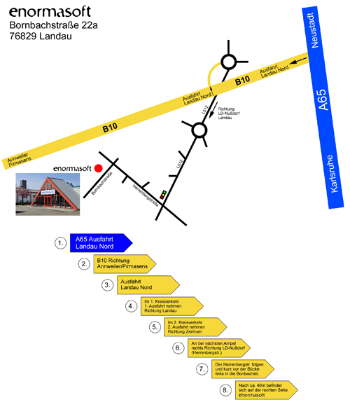 Wegbeschreibung enormasoft